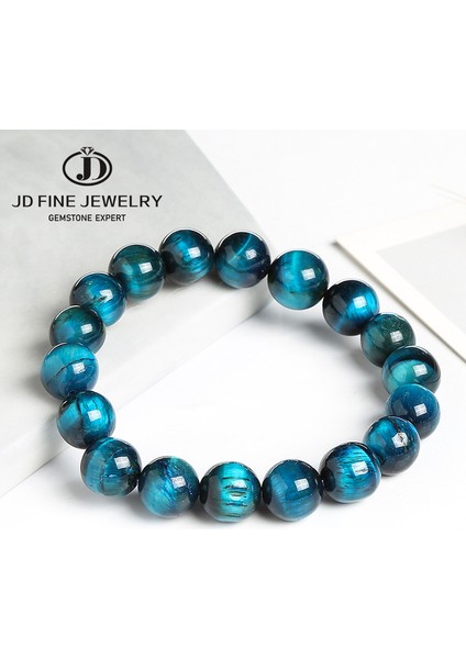12 mm Tarzı Yeşil Jd Yüksek Mavi Kaplan Gözü Buddha Bilezik Doğal Taş Yuvarlak Boncuk Esnek Halat Erkek Kadın Bilezik (Yurt Dışından) fırsatları