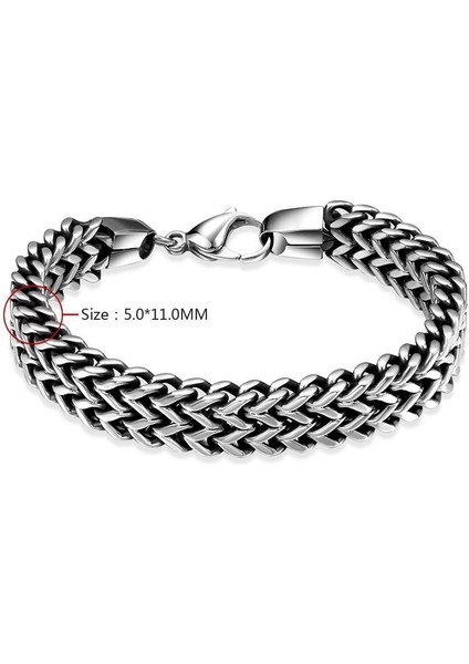 Geometrik Tasarım Erkek Zincir & Bağlantı Bileklik, Yengeç Tokalı Titanyum Çelik Figaro Zincir Antik Maya Cla Hediye (Yurt Dışından) fiyatları