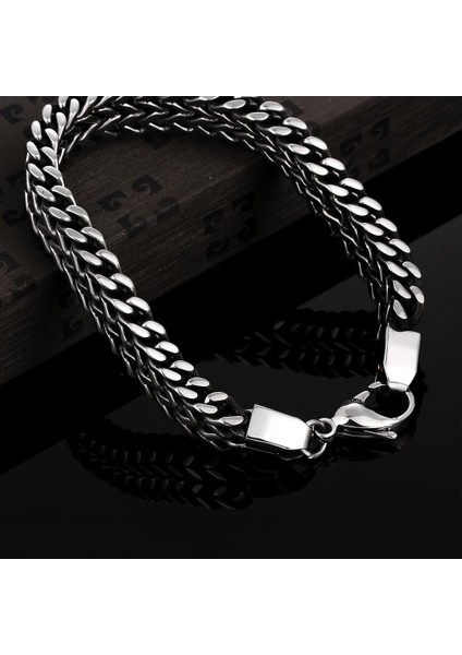 Geometrik Tasarım Erkek Zincir & Bağlantı Bileklik, Yengeç Tokalı Titanyum Çelik Figaro Zincir Antik Maya Cla Hediye (Yurt Dışından) fırsatları