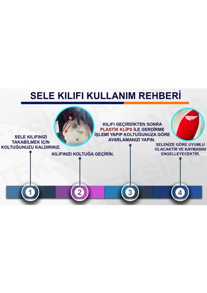 Honda Adv 350 Kırmızı Kumaş Motosiklet Sele Kılıfı Logolu Penye Sele Koltuk Kılıfı-X