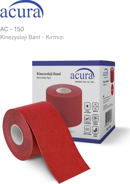 AC-150 Yüz & Vücut Uyumlu Hipoalerjenik Kinesio Tape 5m x 5cm
