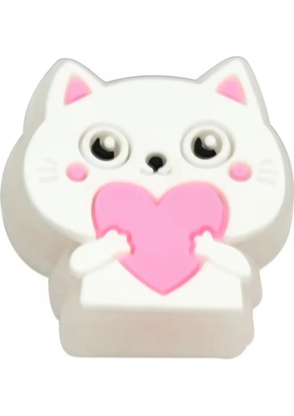 Ledli Yanıp Sönen Kedi Terlik Süsü Üç Boyutlu/ışıklı 3D Charm/jibbitz