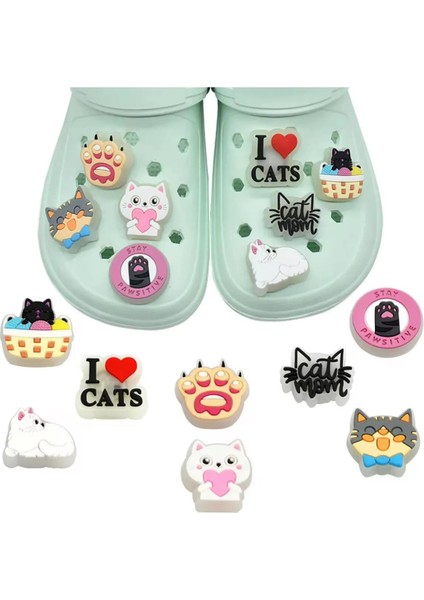 Ledli Yanıp Sönen Kedi Terlik Süsü Üç Boyutlu/ışıklı 3D Charm/jibbitz fiyatları