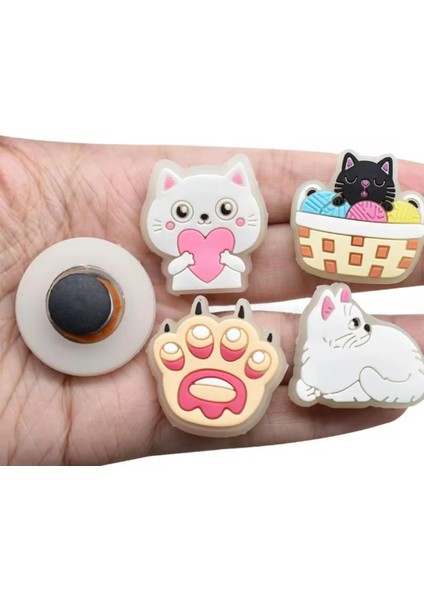 Ledli Yanıp Sönen Kedi Terlik Süsü Üç Boyutlu/ışıklı 3D Charm/jibbitz fırsatları