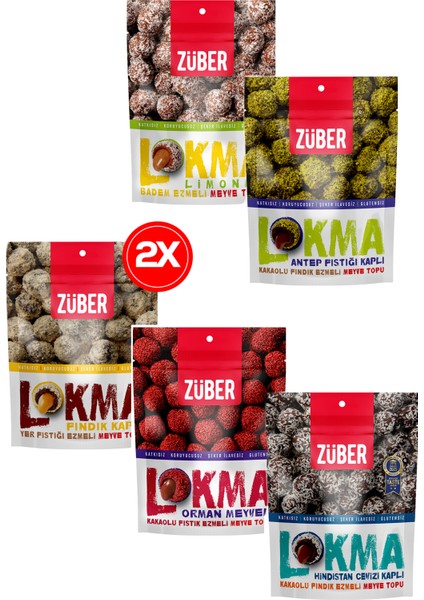 Lokma Şöleni 96GRX 6 Adet (Fındıklı, Antep Fıstıklı, Limonlu, Hindistan Cevizli)