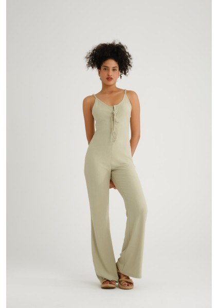 %100 Pamuk, Sırt Dekolteli, Zarif Kadın Tulum - Yaz Modası indirimleri