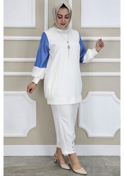 Kadın Kombinli Kolye Detaylı Tesettür