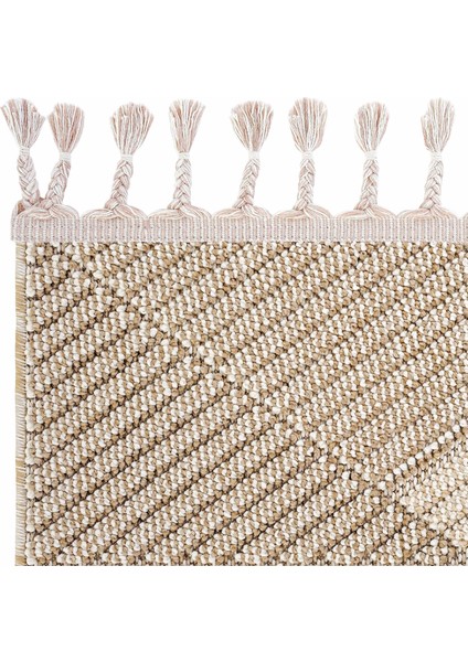 Bress 1413 Bej Yolluk Bukle Yatak Odası Halısı Uzun Antre Hol Koridor Halısı İskandinav Kesme Halı fırsatları