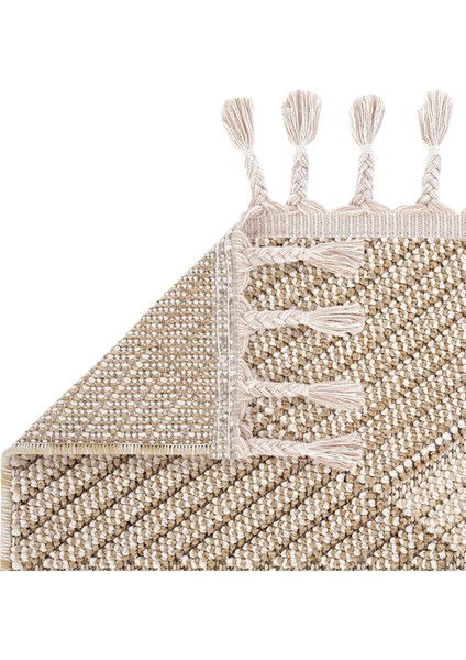 Bress 1413 Bej Yolluk Bukle Yatak Odası Halısı Uzun Antre Hol Koridor Halısı İskandinav Kesme Halı indirimleri