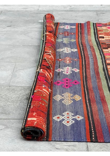 156 x 319 cm Harika Desenli Tamamen El Dokuma Olan Yün Anadolu Kilimi Ev Dekoru indirimleri