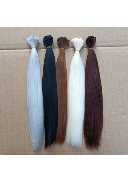 Süt Ipek Saç Paketi Ekstra Yumuşak Ipek Peruk Malzemesi Bebek Peruk MATERIAL3IMITATION Yumuşak Ipek Saç Dört (Yurt Dışından) indirimleri