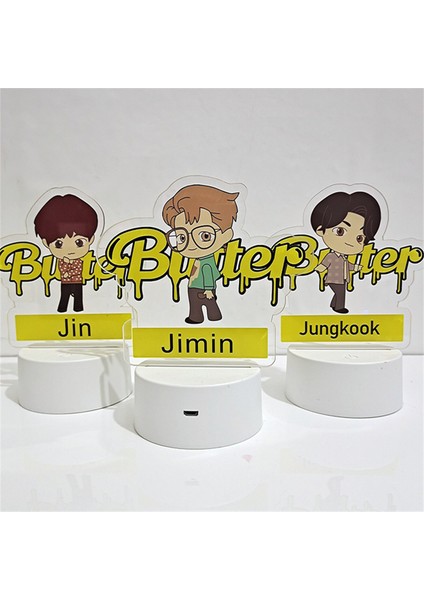 Livecity Bts Standı Aydınlık Tasarım Dekoratif Karikatür Işık Akrilik Şekil Standı Doğum Günü Hediyesi (Yurt Dışından) fiyatları