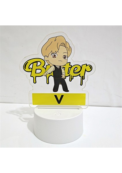 Livecity Bts Standı Aydınlık Tasarım Dekoratif Karikatür Işık Akrilik Şekil Standı Doğum Günü Hediyesi (Yurt Dışından) fırsatları