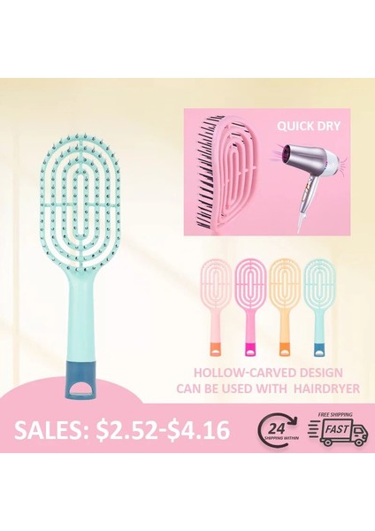 Huiyun Arapsaçı Saç Tarak Kafa Derisi Masaj Tarak Dolaşık Açıcı Kıvırcık Islak Kuru Kalın Dalgalı Doğrultma Fırçası Saç Fırçası Kutusu Aksesuarla (Yurt Dışından)