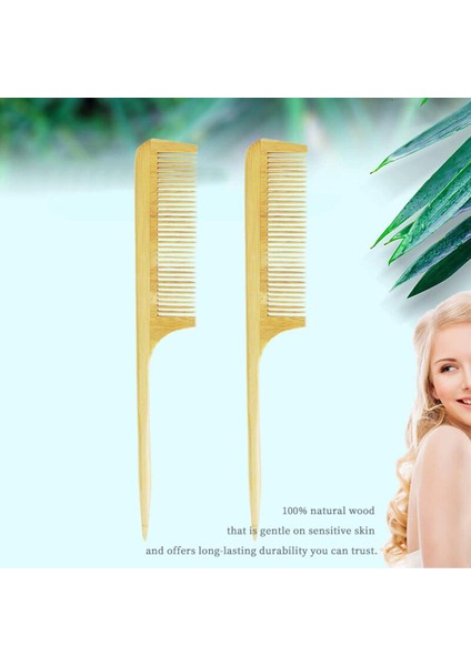 Özelleştirilmiş Logo Sivri Kuyruk Kuaförlük Ahşap Tarak Saç Bakımı Saç Tarak Kadın Erkek Kıvırcık Saç Tarak (Yurt Dışından)