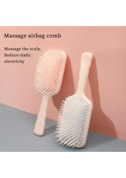 Islak ve Kuru Çift Kullanımlı Masaj Hava Yastığı Tarak Kadın Saç Derisi Masaj Tarak Anti Statik Kıvırcık Saç Anti-Dolaşma Saç Fırçası (Yurt Dışından)