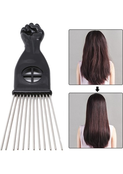 Profesyonel Salon Kullanımı Siyah Metal Afrika Seçim Tarak Tarak Eklemek Saç Alma Tarak Geniş Diş Çatal Saç Kıvırcık Fırça Tarak (Yurt Dışından) fiyatları