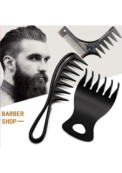 Erkekler Kuaförlük Köpekbalığı Plastik Büyük Geniş Diş Tarak Dolaşık Açıcı Kıvırcık Kuaför Şekillendirici Arka Kafa Sakal Yağı Doku Tarak (Yurt Dışından)