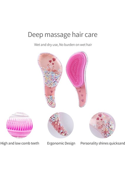 Tt Tarak Seti Saç Fırçası Kadın Saç Derisi Masaj Tarak Flamingo Kuaförlük Sevimli Karikatür Baskı Islak Kıvırcık Detangle Fırça Saç Aracı (Yurt Dışından) modelleri