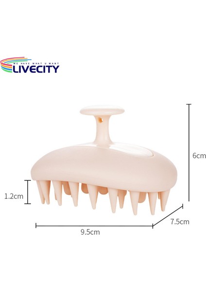 Şampuan Tarak Silikon Şampuan Fırçası Saç Derisi Masaj Tarak Saç Bakımı Için Akupunktur Noktası Stimülasyonu 2'si 1 Arada Tasarım Ayrılabilir Yuvarlak Meridyen Fırça (Yurt Dışından) fiyatları