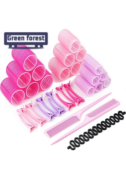 Yeşil Orman Kuaförlük Bigudi Kendinden Yapışkanlı Isısız Saç Rulosu (Yurt Dışından) modelleri