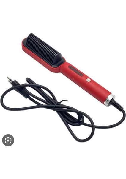 Saç Düzleştirici Fırça Kıvırma Tarağı 2'si 1 Arada. Kızlar Için Sıcak Tarak, Haşlanma Önleyici Düzleştirici Fırça. Evde Profesyonel Salon (Yurt Dışından)