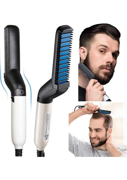 Çok Fonksiyonlu Elektrikli Saç ve Ekmek Fırçası/hızlı Sakal ve Saç Düzleştirici/iyonik Ekmek Düzleştirici/erkek Saç Şekillendirme Aracı. (Yurt Dışından)