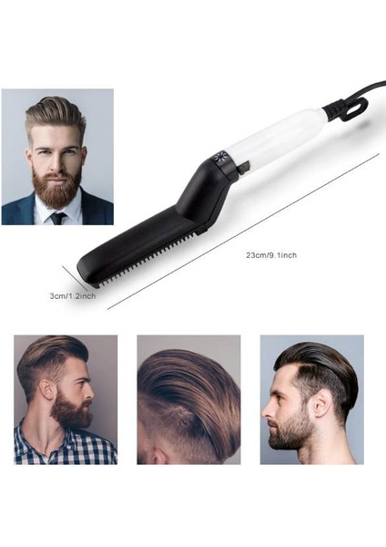Çok Fonksiyonlu Elektrikli Saç ve Ekmek Fırçası/hızlı Sakal ve Saç Düzleştirici/iyonik Ekmek Düzleştirici/erkek Saç Şekillendirme Aracı. (Yurt Dışından) fırsatları