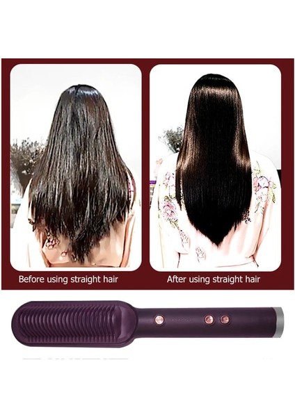 Kızlar Için Elektrikli Profesyonel Saç Düzleştirme Fırçası En Iyi Tıklayın Mağaza (Yurt Dışından)