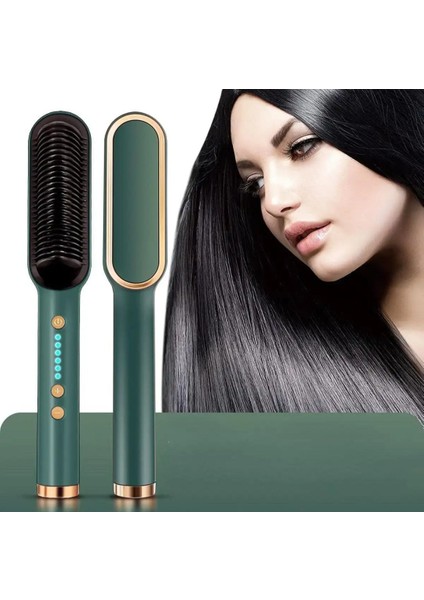 Kızlar Için Elektrikli Profesyonel Saç Düzleştirme Fırçası Saç Düzleştirici Fırçası Kıvırma Tarak 2'si 1 Arada. Seyahat, Evde Profesyonel Salon (Yurt Dışından) fırsatları