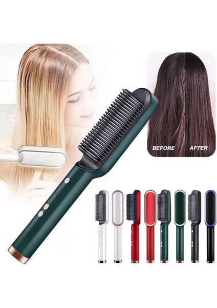 Saç Düzleştirici Fırçası Saç Düzleştirici Demir Tarak Dahili Taşınabilir O1K7 (Yurt Dışından)