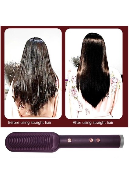 Profesyonel Saç Düzleştirici Fırçası Tarak Saç Şekillendirici Saç Tarak Fırçası Kızlar Için (Yurt Dışından)