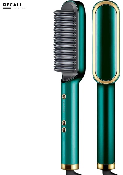 Kızlar / Kadınlar Için Elektrikli Profesyonel Saç Düzleştirme Fırçası - Hızlı Isıtma, Otomatik Kapanma (Yurt Dışından)