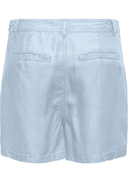 Kadın Mid Waist Mavi Şort Etek - 15337934
