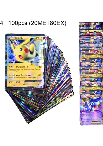 100 Adet/takım Pokemon Kartları Parlak Canlı Şekil Göz Alıcı Mega Sürüm Koleksiyonu Animasyon Kartı Toplayıcı Için (Yurt Dışından) fiyatları