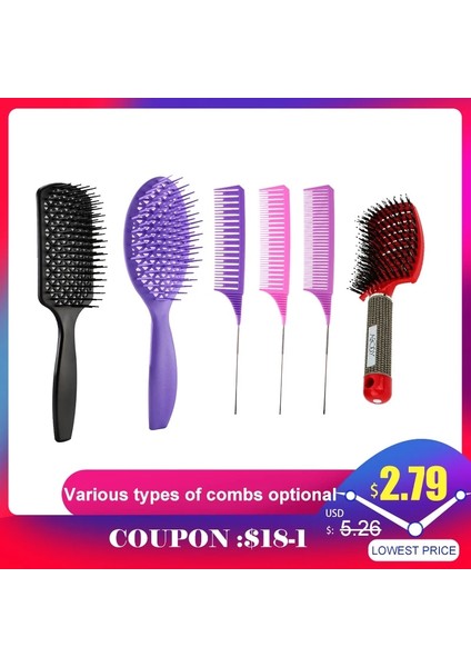 2020 Yeni Saç Tarağı Saç Fırçası Havalandırma Fırçası Hızlı Fön Kurutma Şekillendirici Dolaşık Açıcı Saç Fırçası Saç Fırçası Masaj Tarak Kadın Tarak (Yurt Dışından)