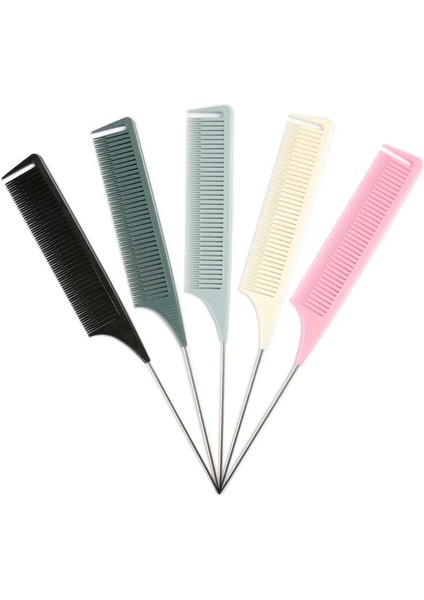 2021 Yeni Vurgu Tarak Nokta-Kuyruk Plastik Tarak Kuaför Renk Fırça Modelleme Tarak Saç Aracı (Yurt Dışından)