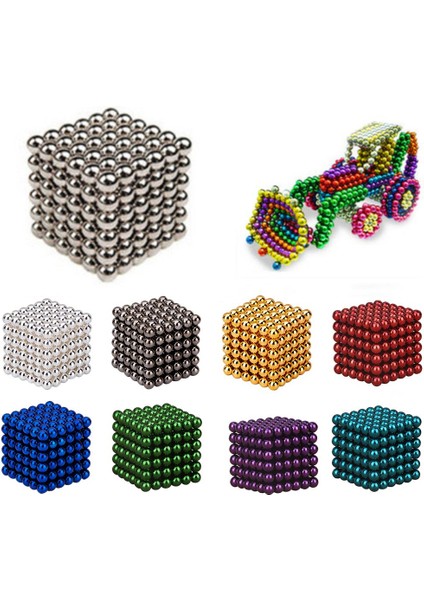 3mm Renkli 216PCS Manyetik Toplar Oyuncaklar Bulmaca Mıknatısı Magico (Yurt Dışından)