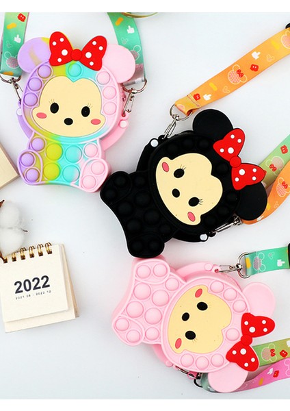 Unicorn Pop It Çanta Çocuklar Için Popit Cüzdan Prenses Telefon Omuz Çantaları Gökkuşağı Fidget Oyuncaklar Jumpo Pop It Çanta (Yurt Dışından) fiyatları