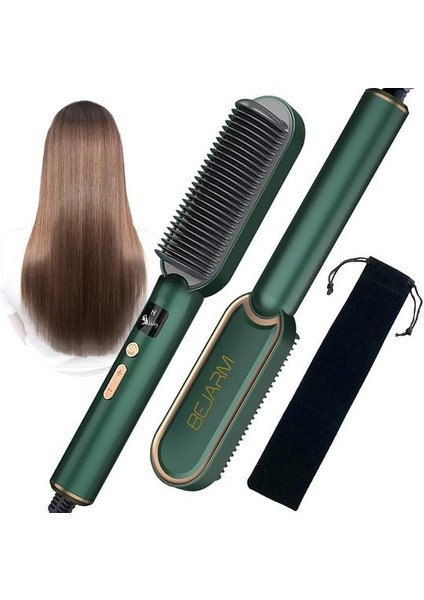 Elektrikli Tarak Saç Düzleştirici Siyah Saç Düzleştirici Kadınlar ve Erkekler Için Düz Tarak Demir Curling Ütüler (Yurt Dışından)