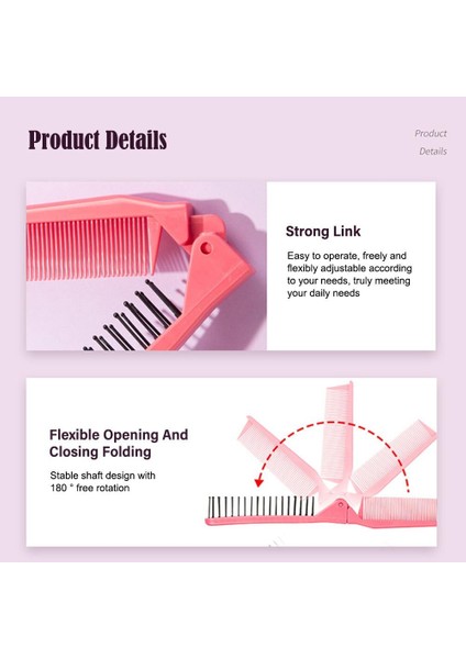 Taşınabilir Katlanır Tarak Yuvarlak Kafa Geniş Diş Kıvırcık Saç Masaj Tarak Kadın Ev Düz Saç Fırçası Saç Şekillendirici Araçları (Yurt Dışından) indirimleri