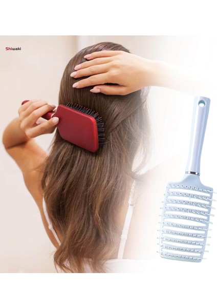 Kıvırcık Düz Islak ve Kuru Saçlar Için Oymalı Saç Fırçası Saç Derisi Masaj Tarakları Mavi (Yurt Dışından) fırsatları