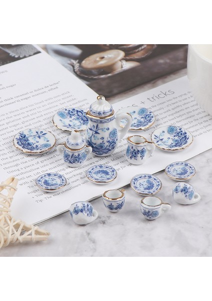 15 Adet 1:12 Dollhouse Minyatür Sofra Porselen Seramik Çay Bardağı Seti (Yurt Dışından) fiyatları