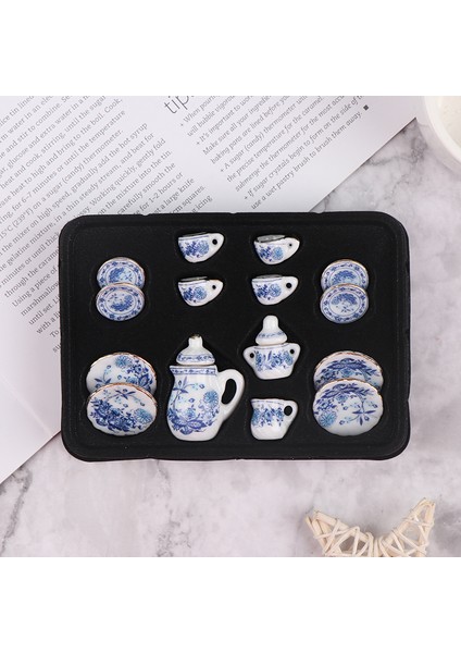 15 Adet 1:12 Dollhouse Minyatür Sofra Porselen Seramik Çay Bardağı Seti (Yurt Dışından) modelleri