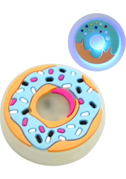 Ledli Yanıp Sönen Donut Terlik Süsü Üç Boyutlu/ışıklı 3D Charm/jibbitz