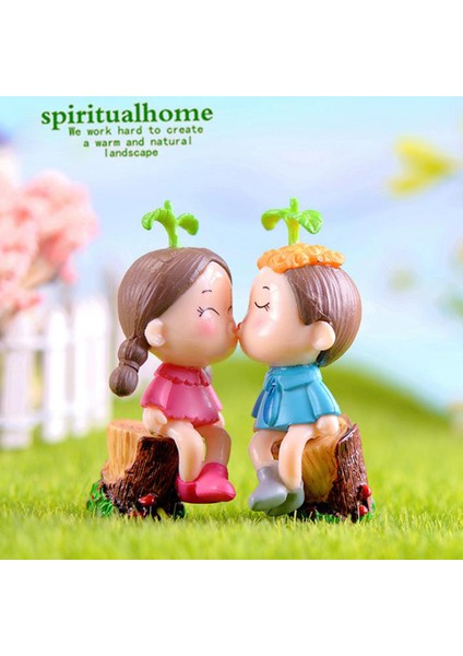 Takım Çift Figürleri Mikro Peyzaj Süs Bahçe Dollhouse Dekor (Yurt Dışından) fiyatları