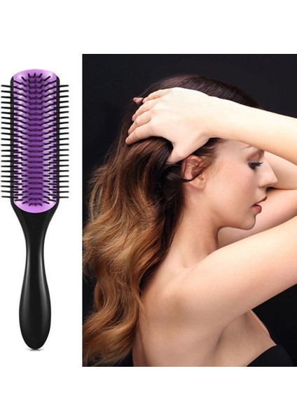 Salon Saç Tarak 9 Satırlar Dolaşık Açıcı Saç Fırçası Kuyruk Tarak Şekillendirici Saç Fırçası Düz Kıvırcık Islak Saç Saç Derisine Masaj Fırçası Kadın (Yurt Dışından) fiyatları