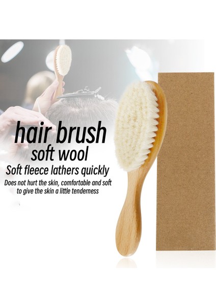 Erkek Kırık Saç Süpürme Retro Yağ Kafa Temizleme Fırçası Kuaförlük Bebek Banyo Fırçası Saç Stilisti Kesim Saç Temizleme Yün Fırçası (Yurt Dışından)