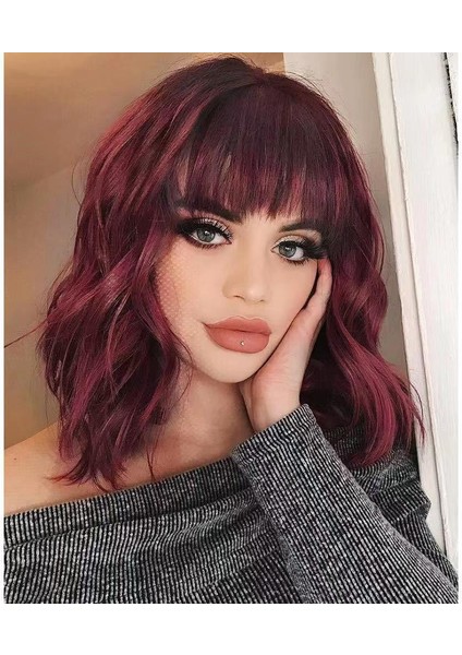 Peruk Kadın Kısa Saç Doğal Tam Baş Peruk Tarzı Kıvırcık Saç Küçük Dalga Saç Modeli Hava Patlamaları Yapay Insan Saç Peruk Kılıfı (Yurt Dışından) fiyatları