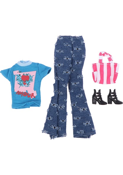 4 Adet Set Moda Baskı Bezleri 30 cm 1/6 Bebek Kız Hediye Bebek Aksesuarları Cologo (Yurt Dışından) fiyatları